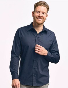P-6310-Mens Poplin Shirt Long Sleeve 2